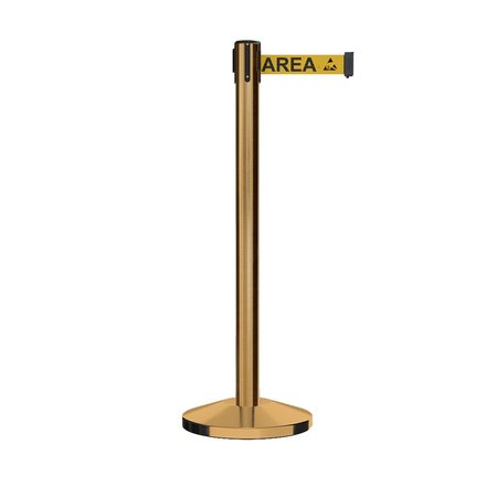 MONTOUR LINE Stanchion Belt Barrier Sat.Brass Post 13ft. Area Belt M630-SB-ESDPRYB-130